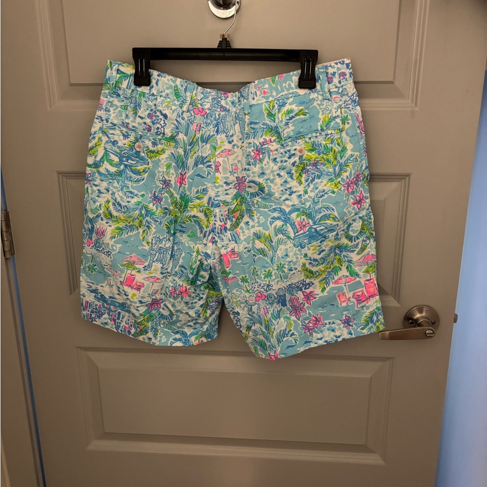 Lilly Pulitzer Men's Shorts - Blue and Green